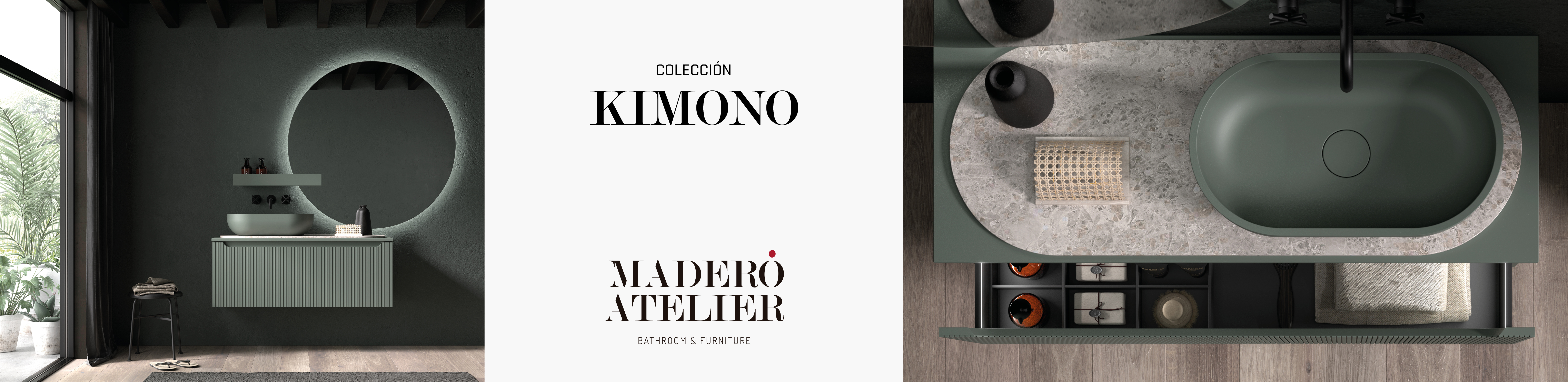 Mueble auxiliar baño abierto Kimono de Maderó Atelier estilo Vintage